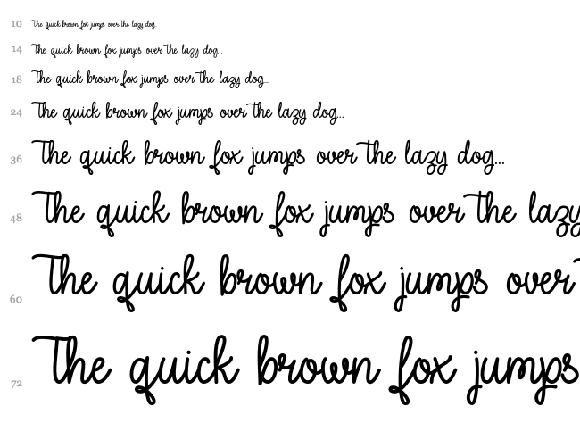 A Perfect Place font waterfall